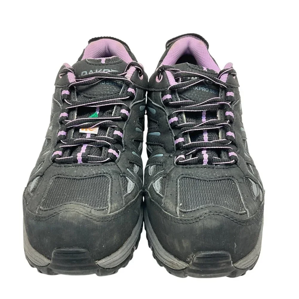 Dakota Women's Low-Cut Aluminum Toe CP Work Shoe 2003 Black/Purple Size 7M - Picture 2 of 8